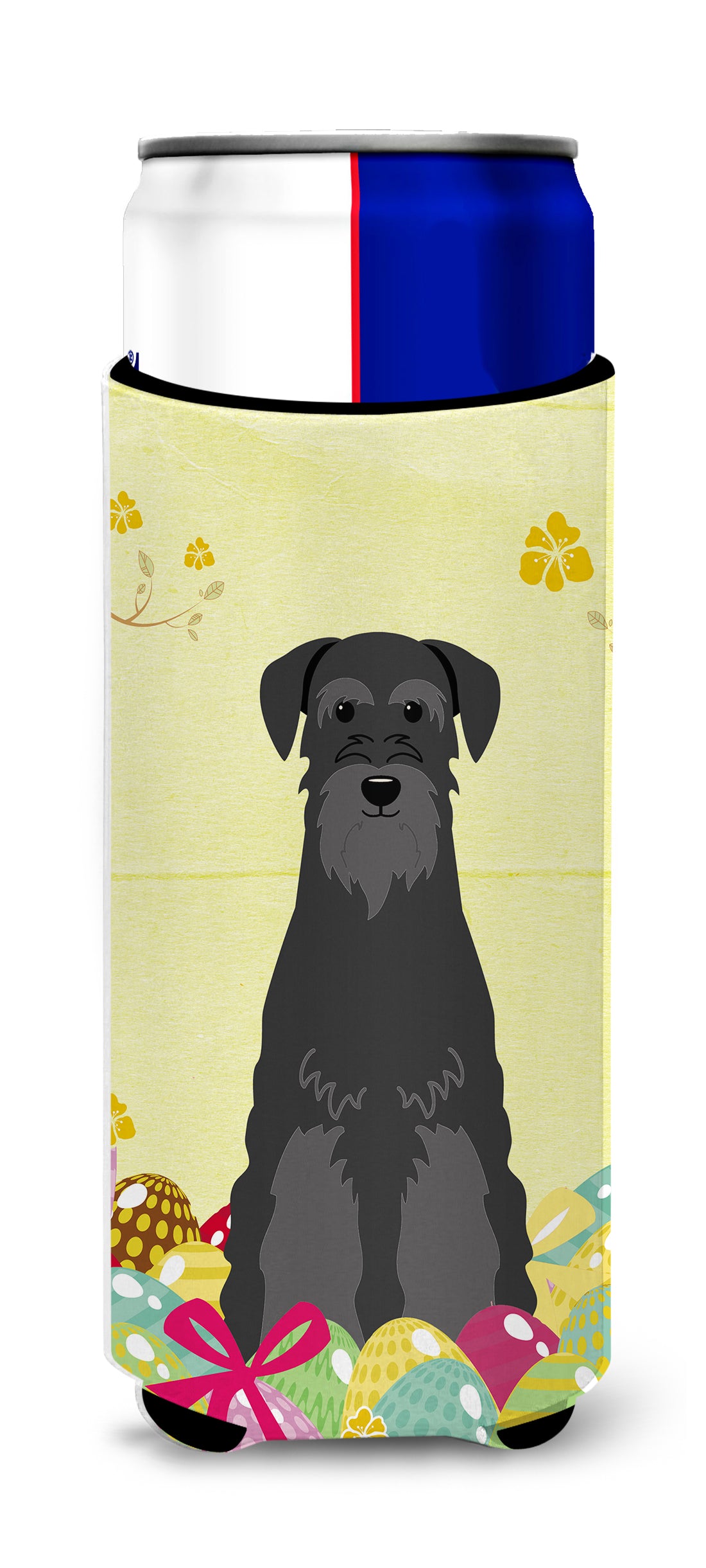 Easter Eggs Standard Schnauzer Black  Ultra Hugger for slim cans BB6032MUK  the-store.com.