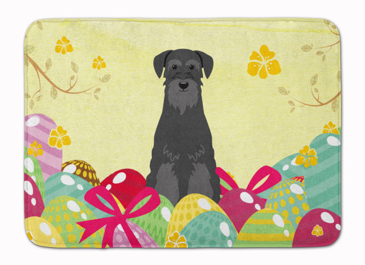 Easter Eggs Standard Schnauzer Black Machine Washable Memory Foam Mat BB6032RUG - the-store.com