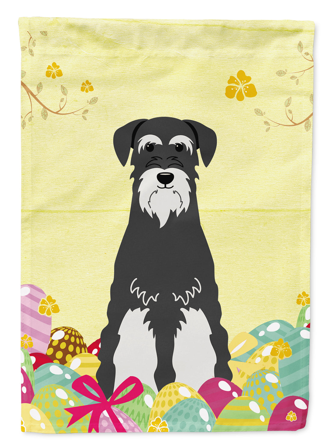 Easter Eggs Standard Schnauzer Salt and Pepper Flag Garden Size BB6033GF  the-store.com.