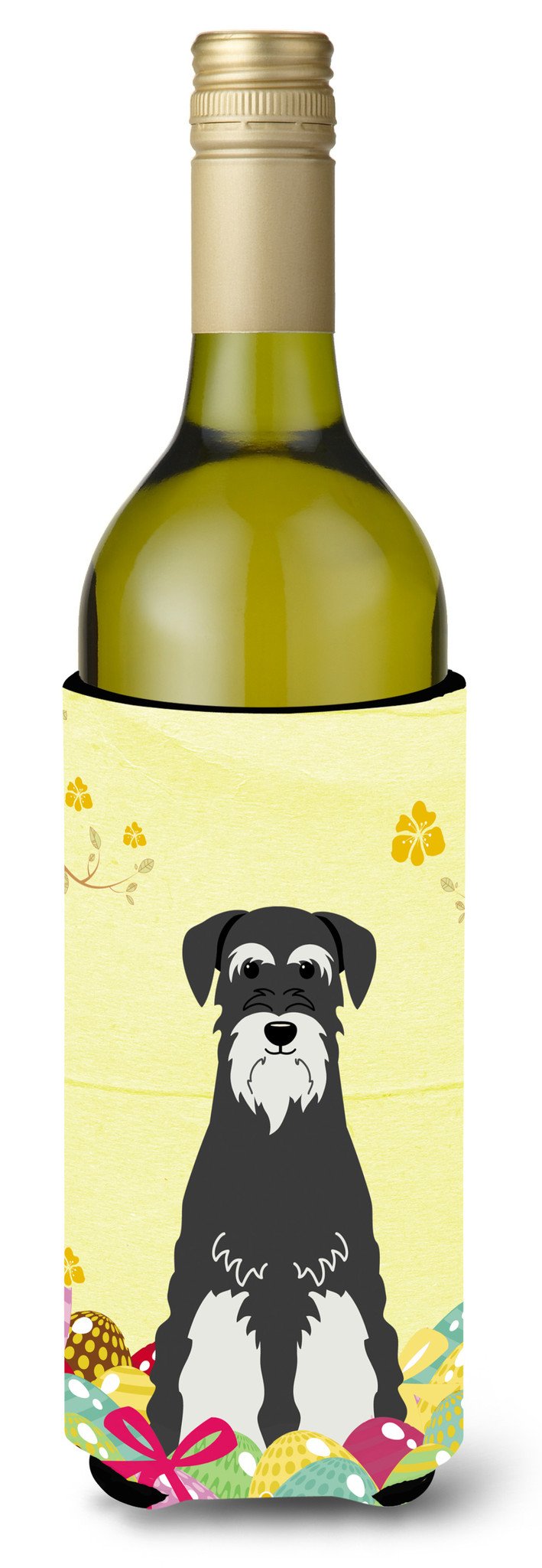 Easter Eggs Standard Schnauzer Salt and Pepper Wine Bottle Beverge Insulator Hugger BB6033LITERK by Caroline's Treasures