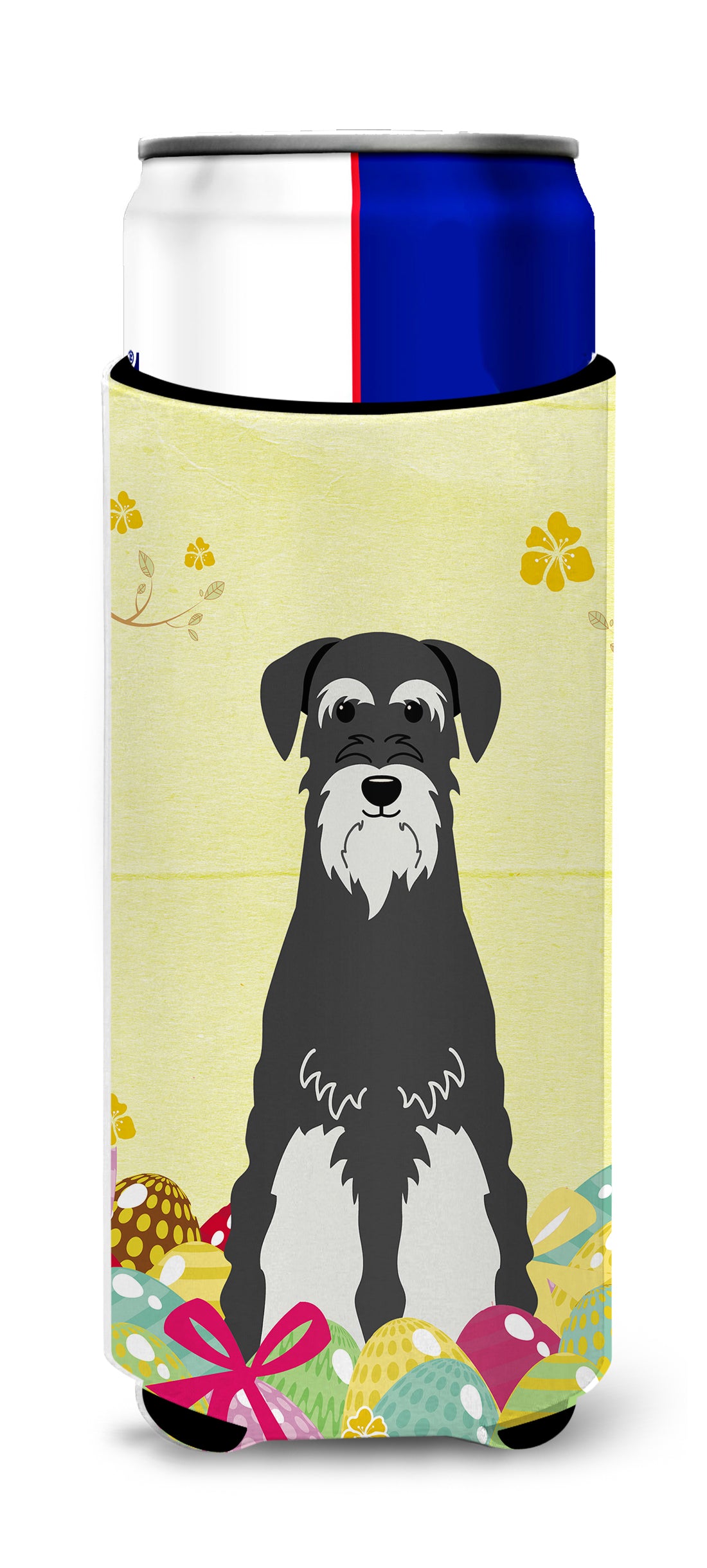 Easter Eggs Standard Schnauzer Salt and Pepper  Ultra Hugger for slim cans BB6033MUK  the-store.com.