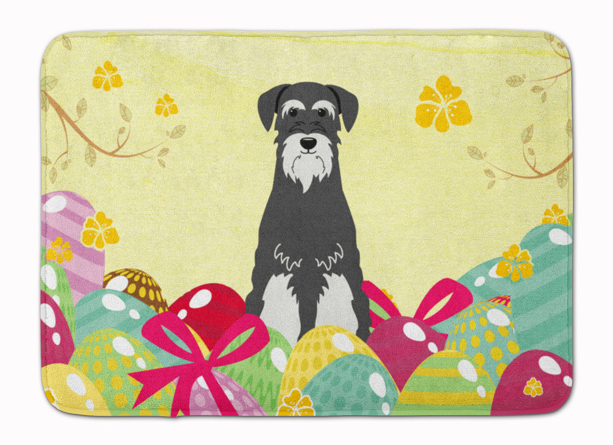 Easter Eggs Standard Schnauzer Salt and Pepper Machine Washable Memory Foam Mat BB6033RUG - the-store.com