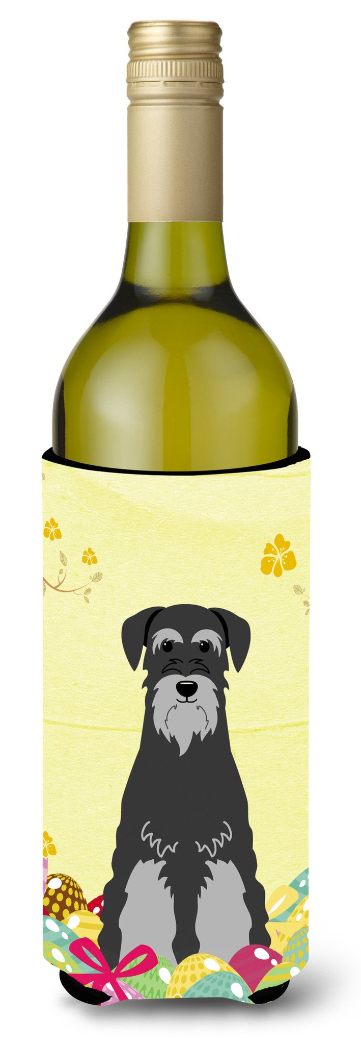 Easter Eggs Standard Schnauzer Black Grey Wine Bottle Beverge Insulator Hugger BB6034LITERK by Caroline's Treasures