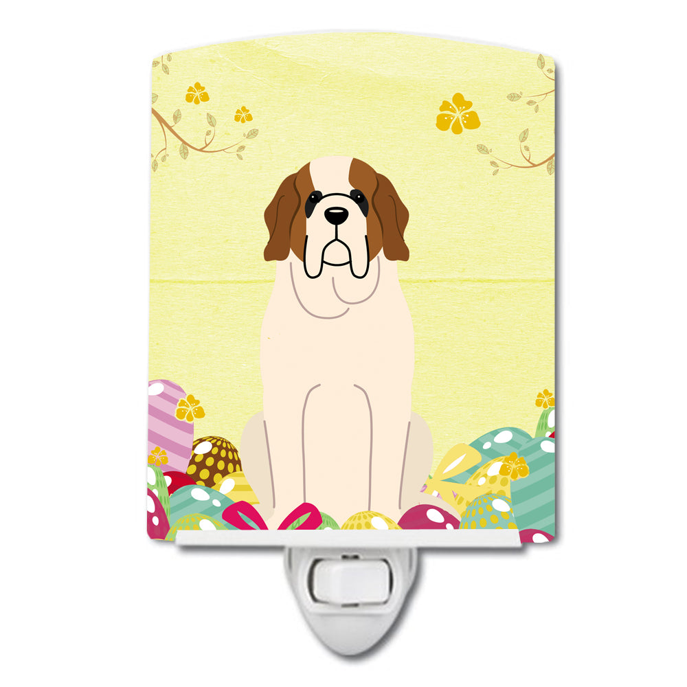 Easter Eggs Saint Bernard Ceramic Night Light BB6035CNL - the-store.com