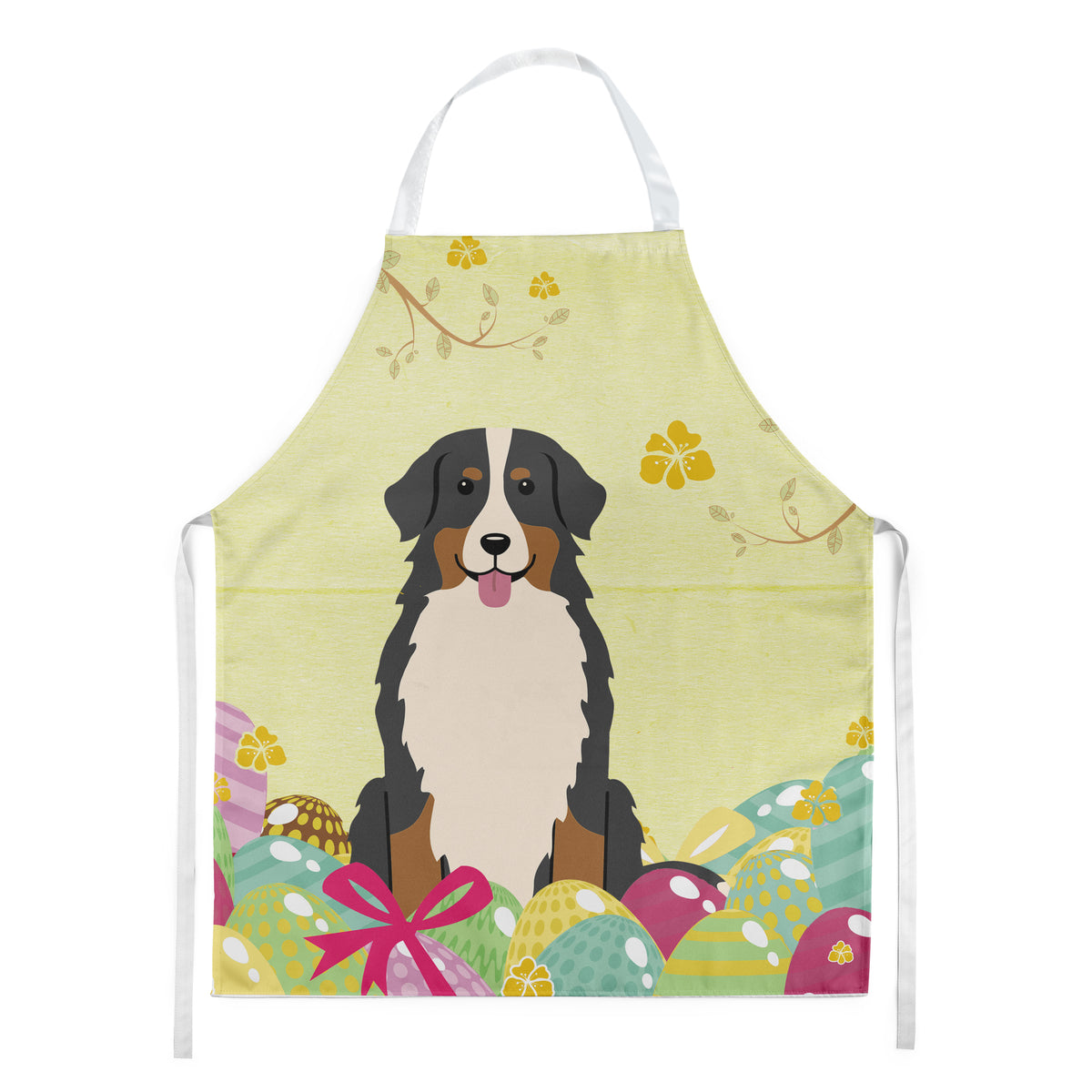 Easter Eggs Bernese Mountain Dog Apron BB6036APRON  the-store.com.