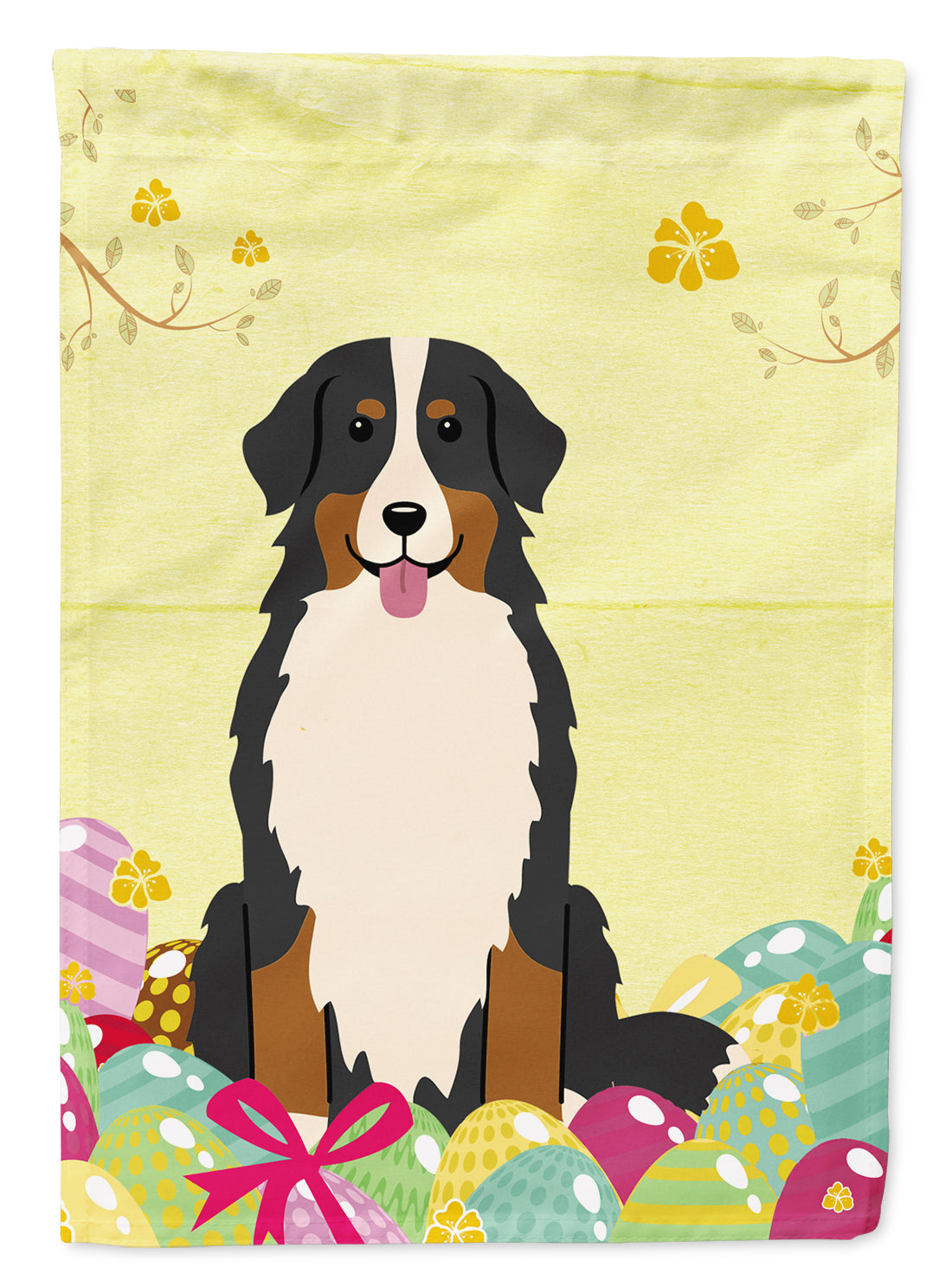 Easter Eggs Bernese Mountain Dog Flag Garden Size BB6036GF  the-store.com.