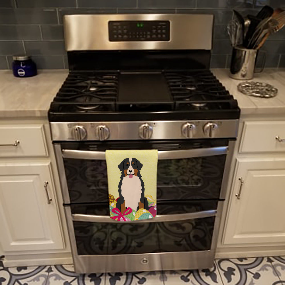 Easter Eggs Bernese Mountain Dog Kitchen Towel BB6036KTWL - the-store.com