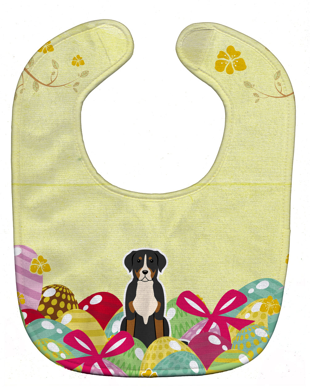 Easter Eggs Greater Swiss Mountain Dog Baby Bib BB6037BIB - the-store.com