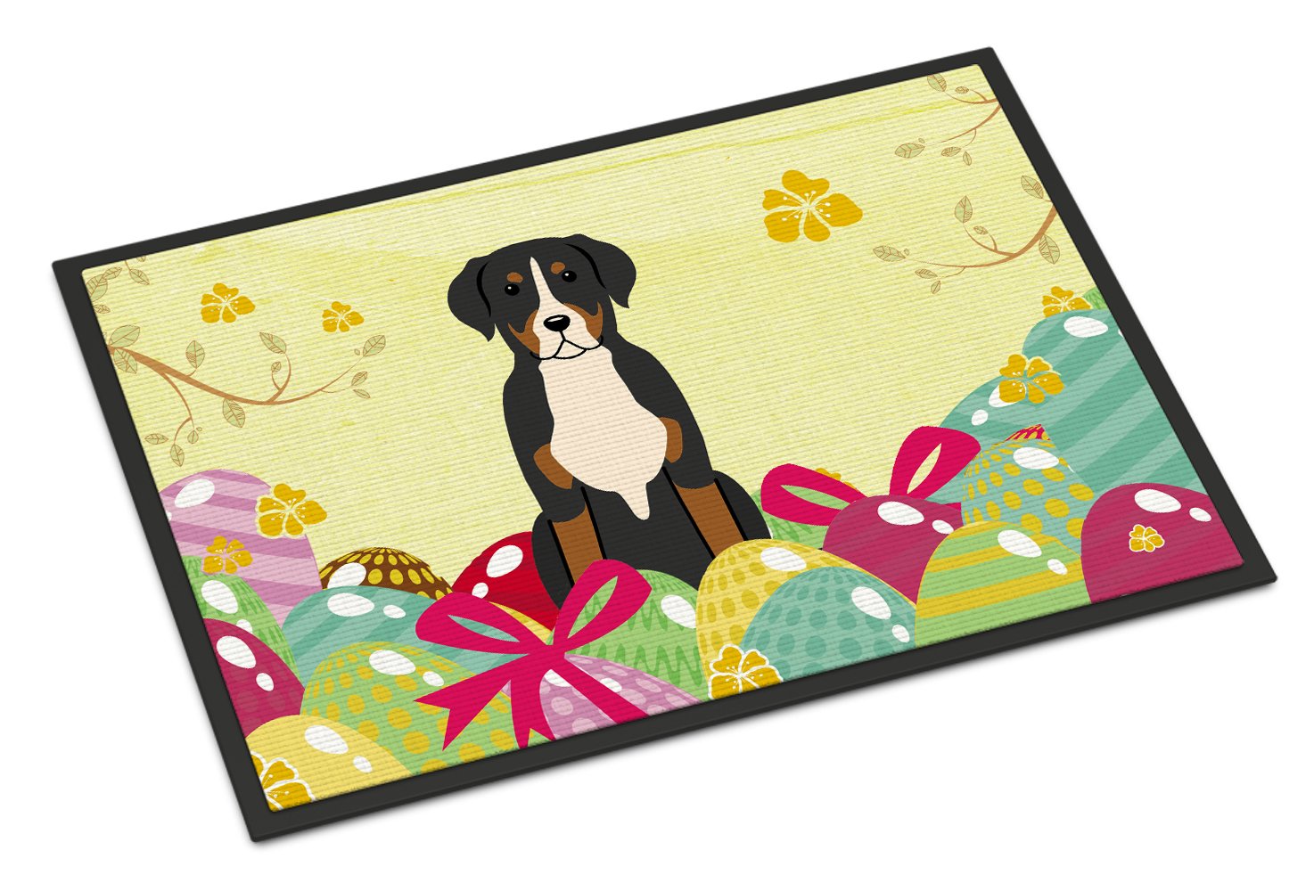 Easter Eggs Greater Swiss Mountain Dog Indoor or Outdoor Mat 24x36 BB6037JMAT by Caroline's Treasures