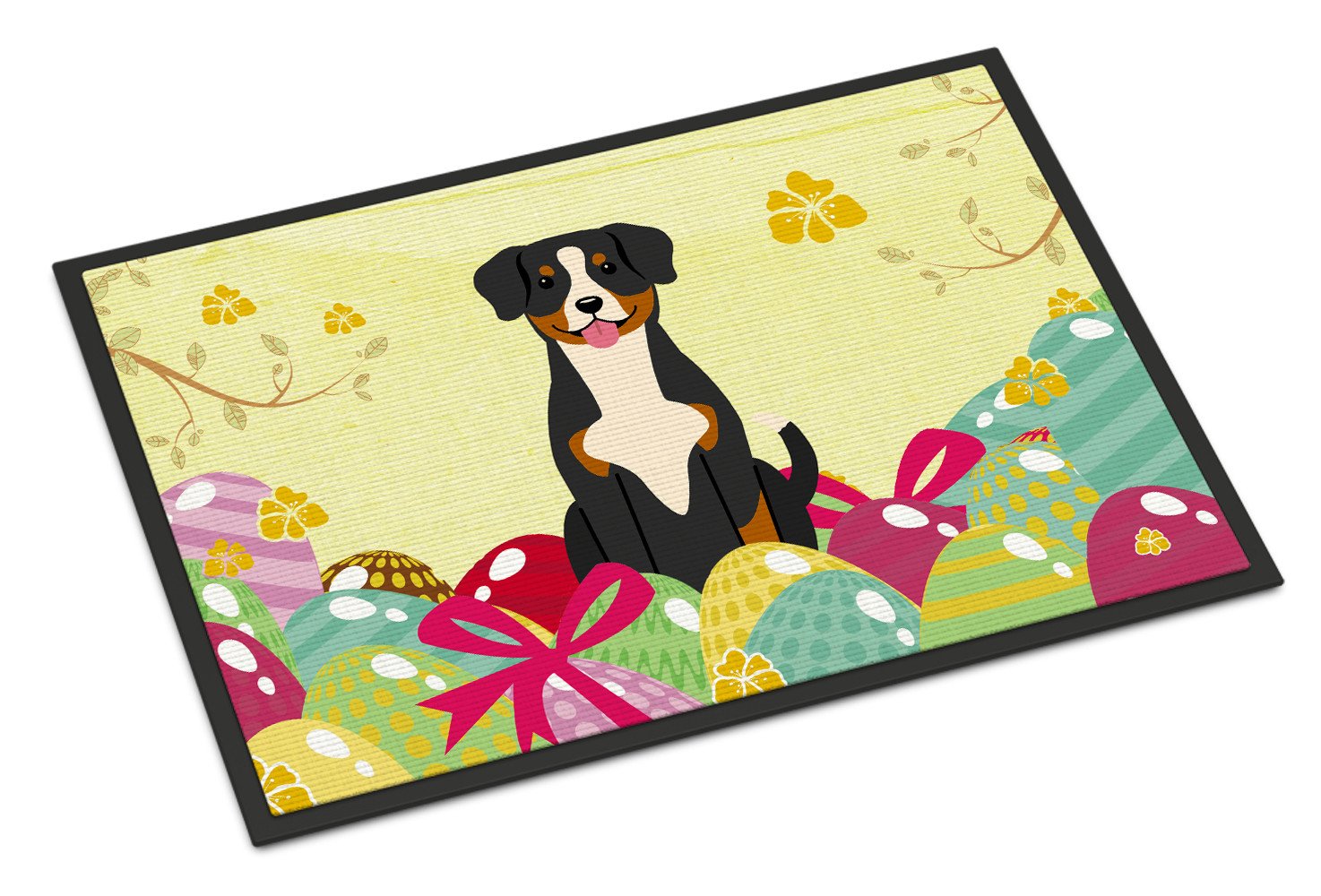 Easter Eggs Entlebucher Indoor or Outdoor Mat 24x36 BB6038JMAT by Caroline's Treasures