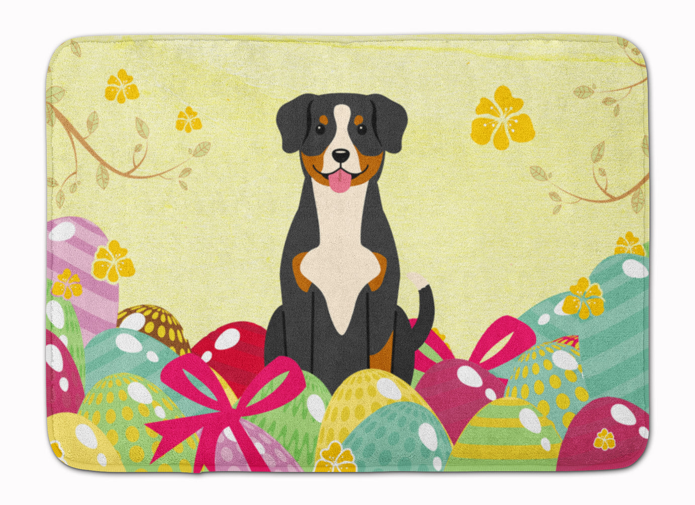 Easter Eggs Entlebucher Machine Washable Memory Foam Mat BB6038RUG - the-store.com