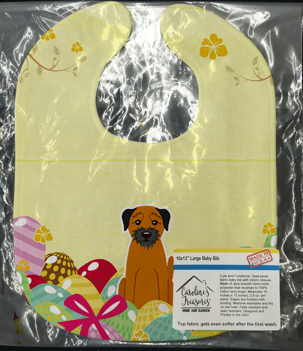 Easter Eggs Border Terrier Baby Bib BB6039BIB - the-store.com