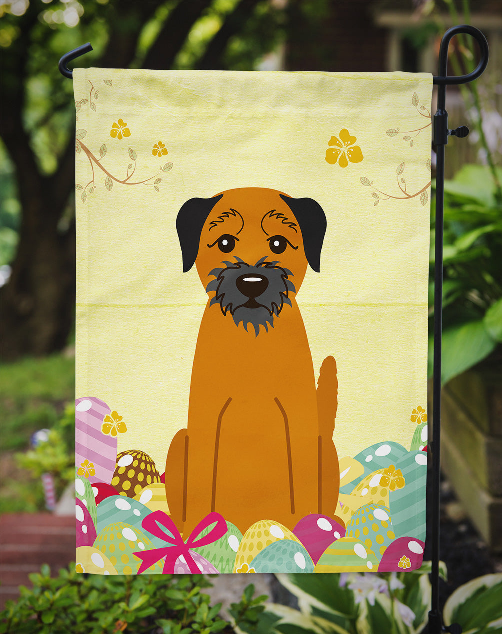 Easter Eggs Border Terrier Flag Garden Size BB6039GF  the-store.com.