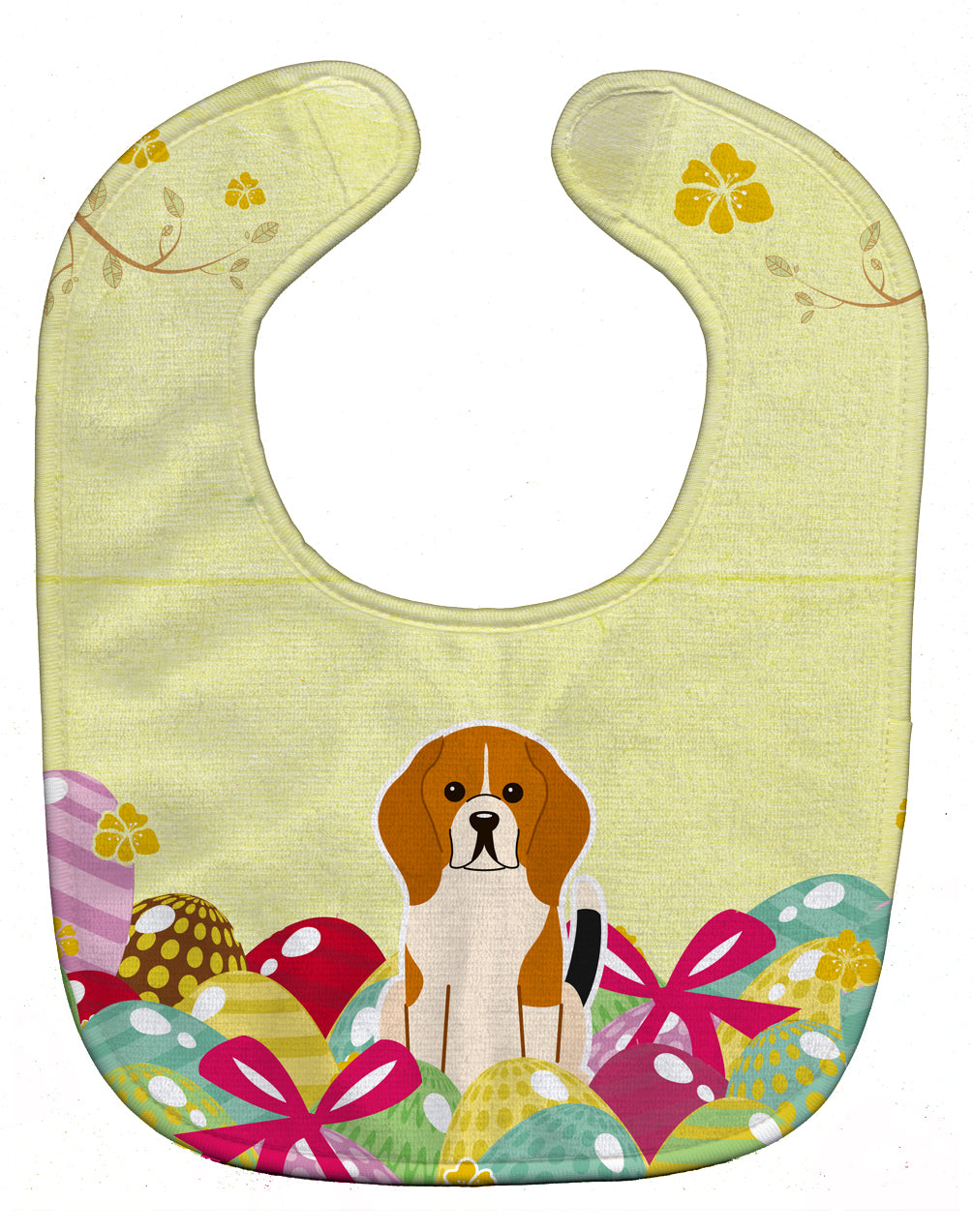 Easter Eggs Beagle Tricolor Baby Bib BB6040BIB - the-store.com