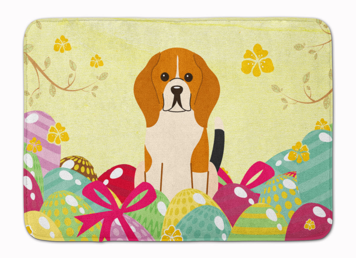 Easter Eggs Beagle Tricolor Machine Washable Memory Foam Mat BB6040RUG - the-store.com