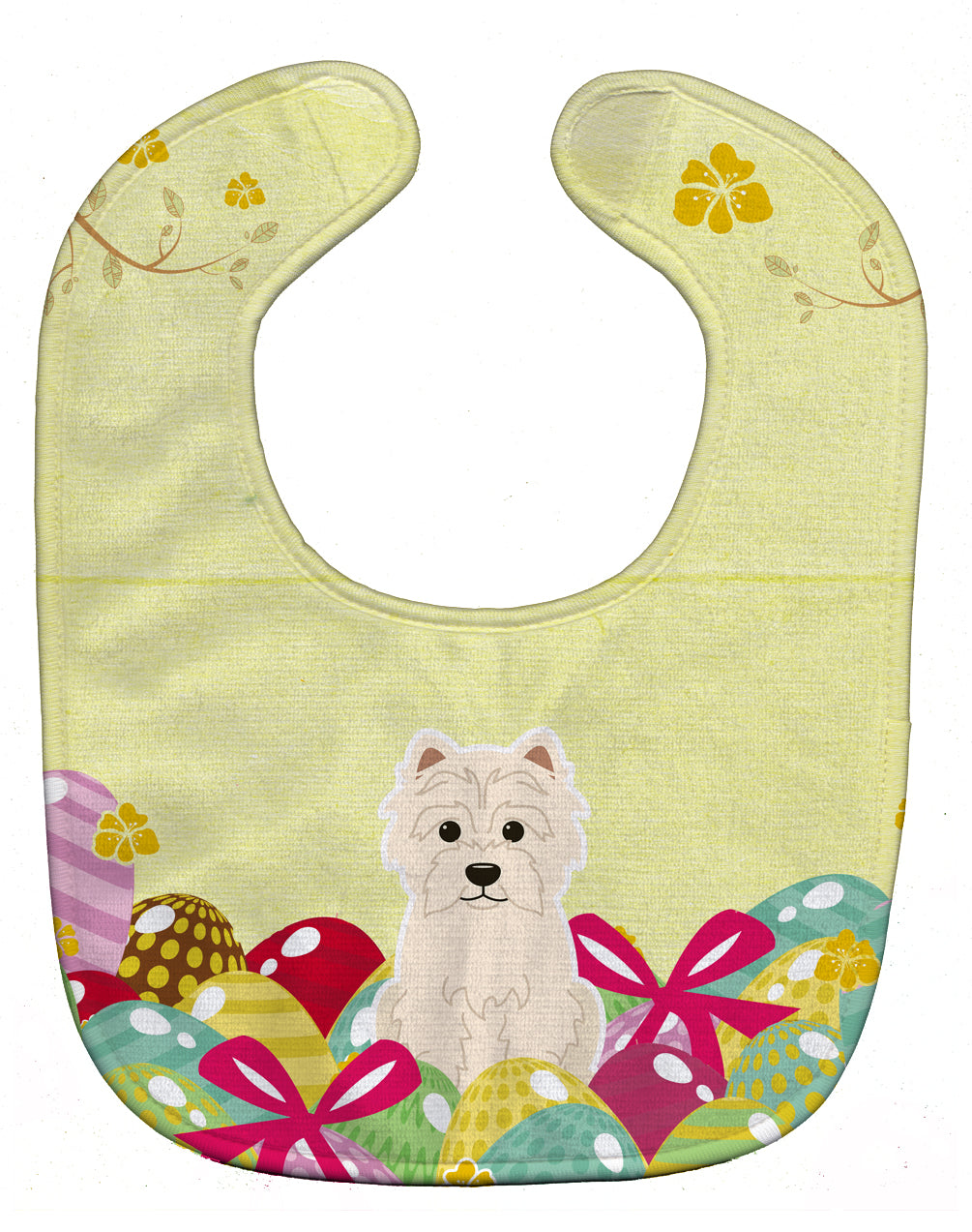 Easter Eggs Westie Baby Bib BB6042BIB - the-store.com