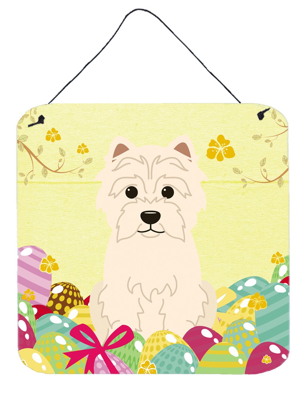 Easter Eggs Westie Wall or Door Hanging Prints BB6042DS66 by Caroline's Treasures