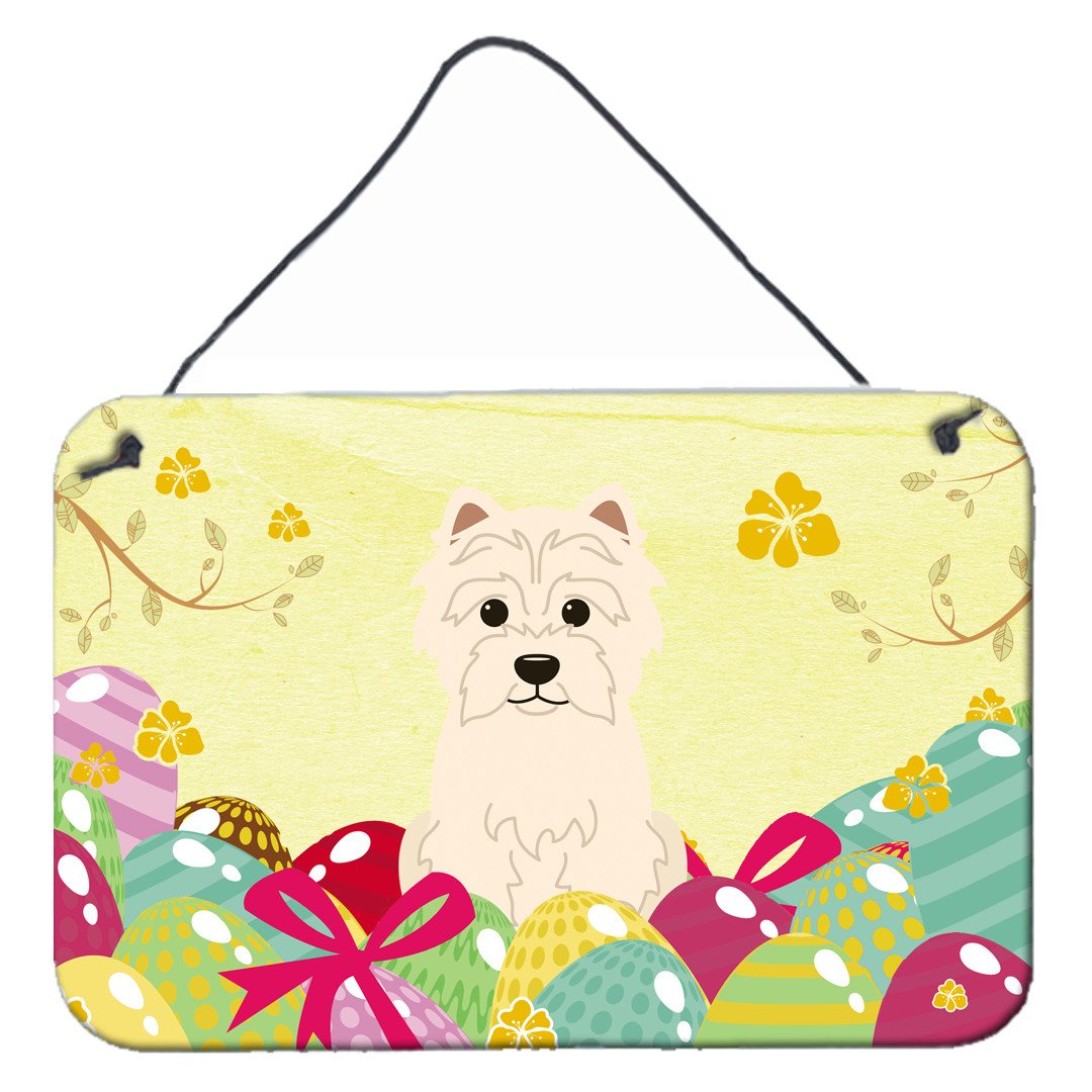 Easter Eggs Westie Wall or Door Hanging Prints BB6042DS812 by Caroline's Treasures