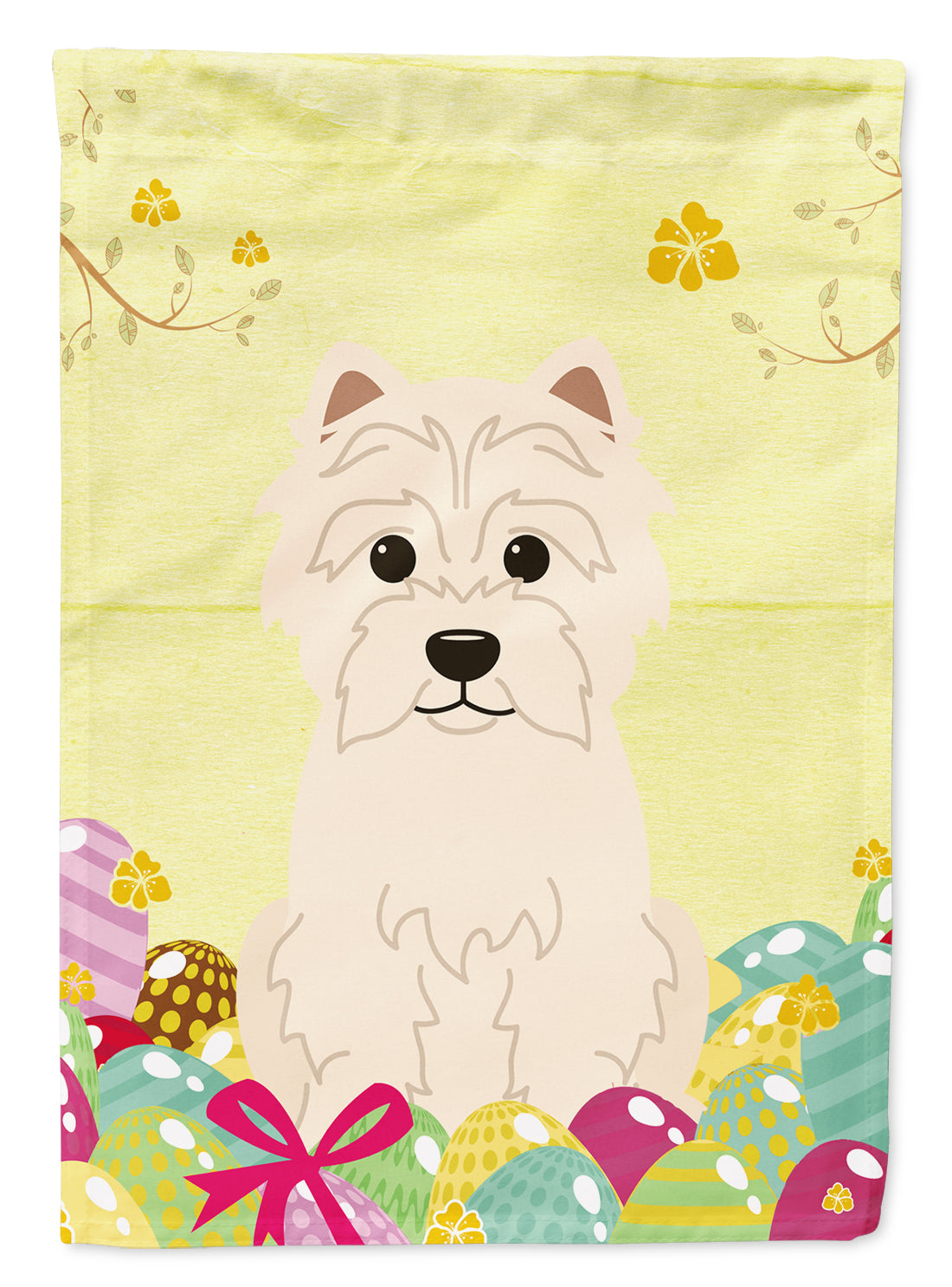 Easter Eggs Westie Flag Garden Size BB6042GF  the-store.com.