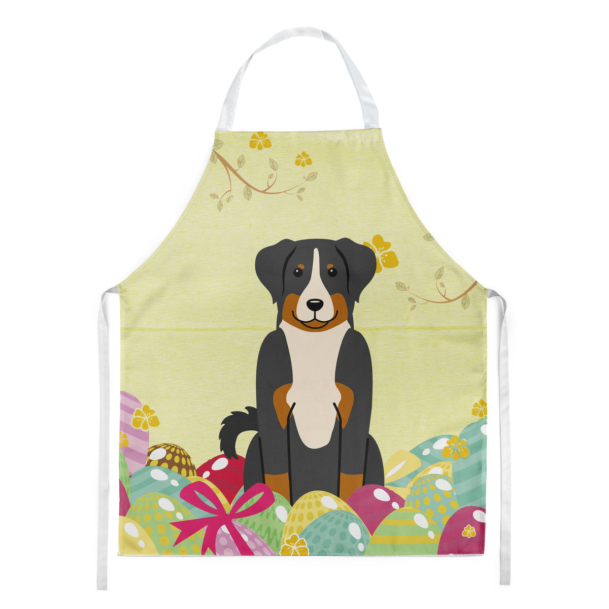 Easter Eggs Appenzeller Sennenhund Apron BB6043APRON  the-store.com.