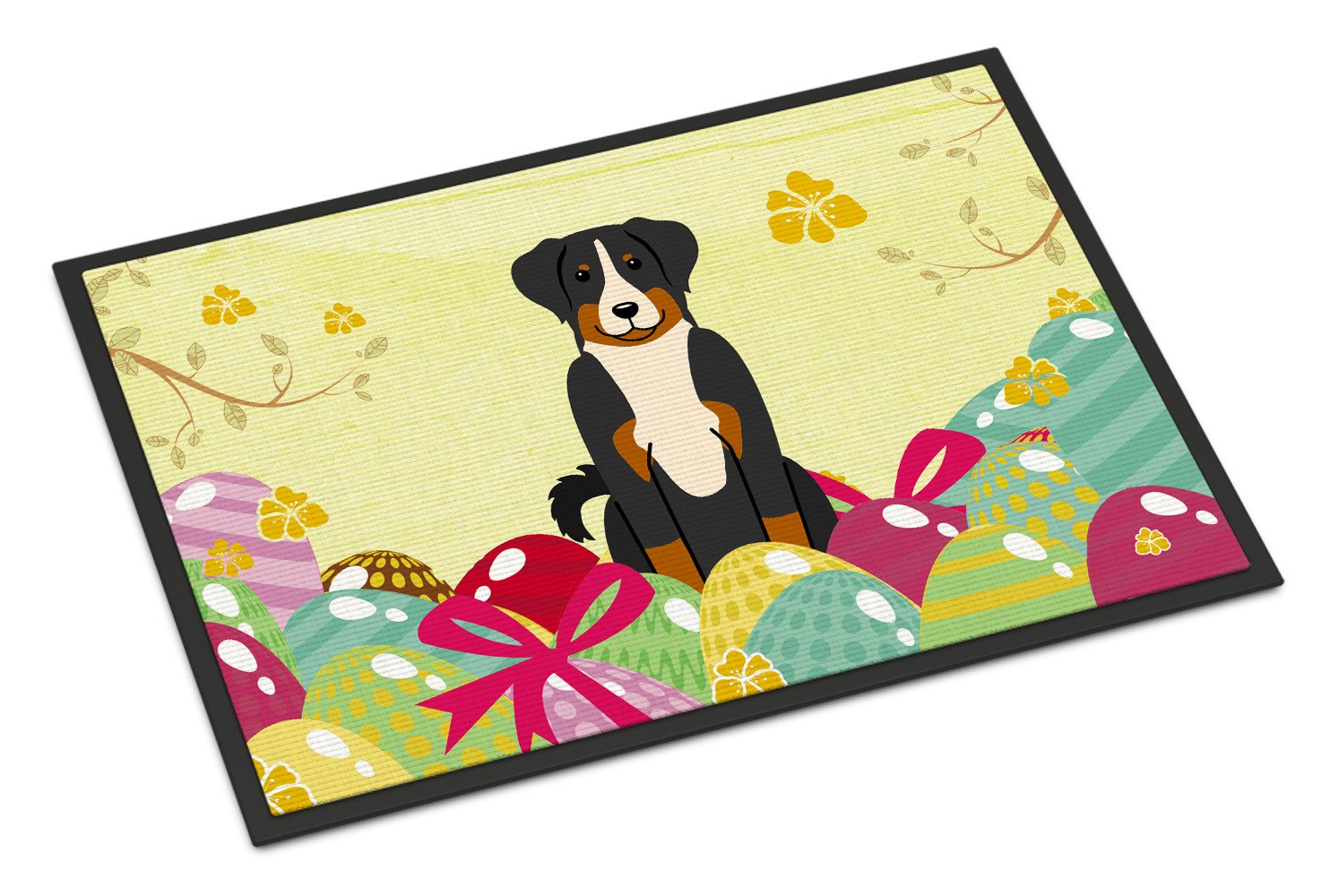 Easter Eggs Appenzeller Sennenhund Indoor or Outdoor Mat 24x36 BB6043JMAT by Caroline's Treasures