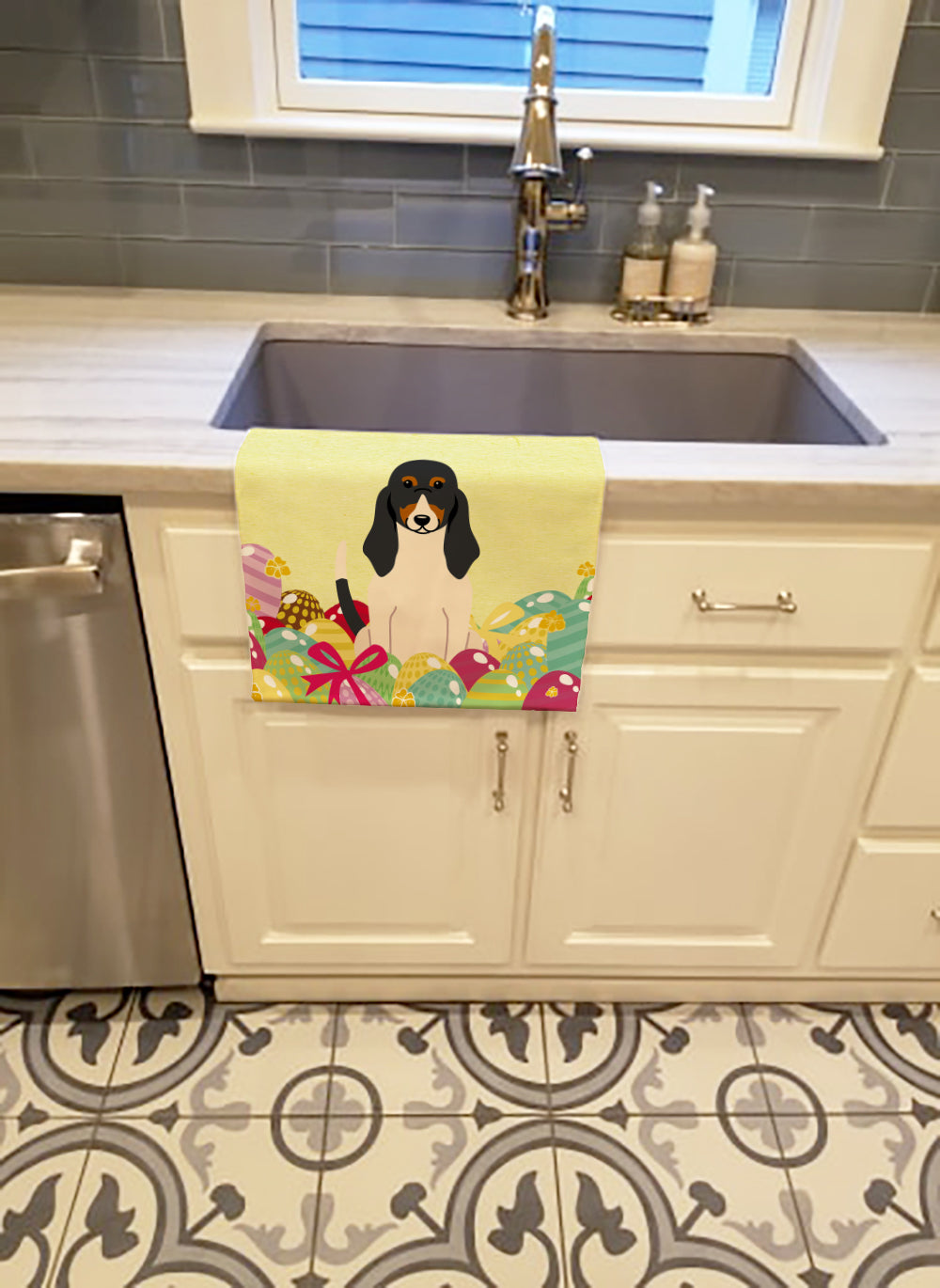 Easter Eggs Swiss Hound Kitchen Towel BB6044KTWL - the-store.com