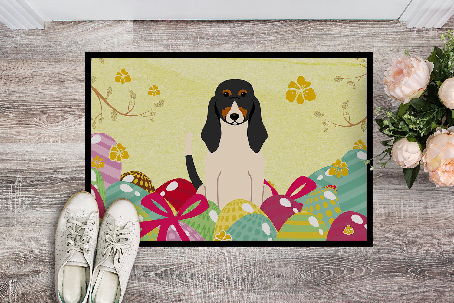 Easter Eggs Swiss Hound Indoor or Outdoor Mat 18x27 BB6044MAT - the-store.com