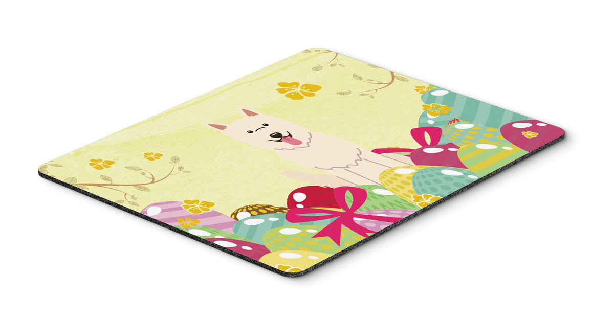 Easter Eggs White German Shepherd Mouse Pad, Hot Pad or Trivet BB6045MP by Caroline&#39;s Treasures