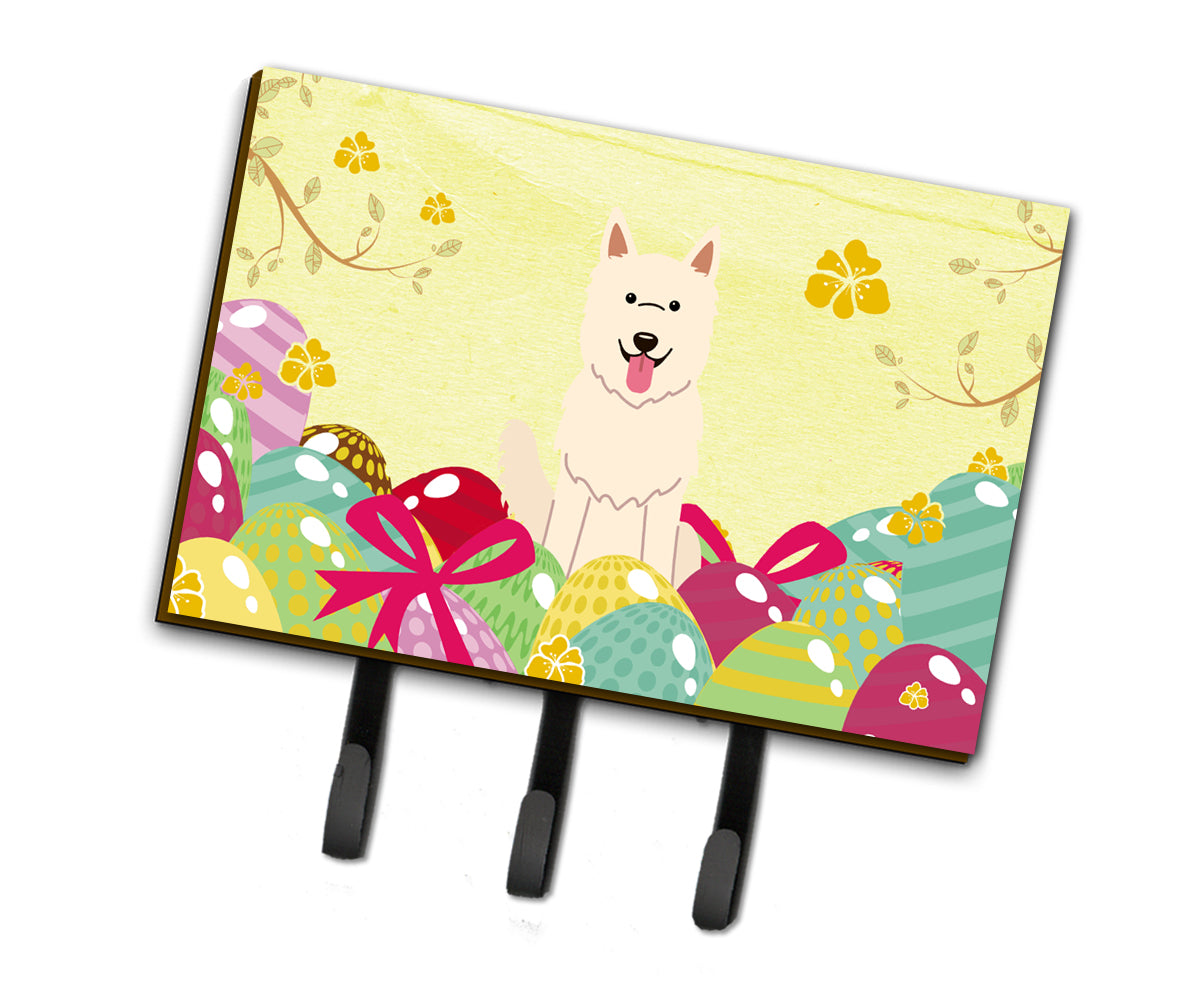 Easter Eggs White German Shepherd Leash or Key Holder BB6045TH68  the-store.com.