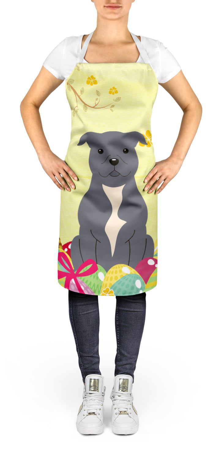 Easter Eggs Staffordshire Bull Terrier Blue Apron BB6046APRON  the-store.com.