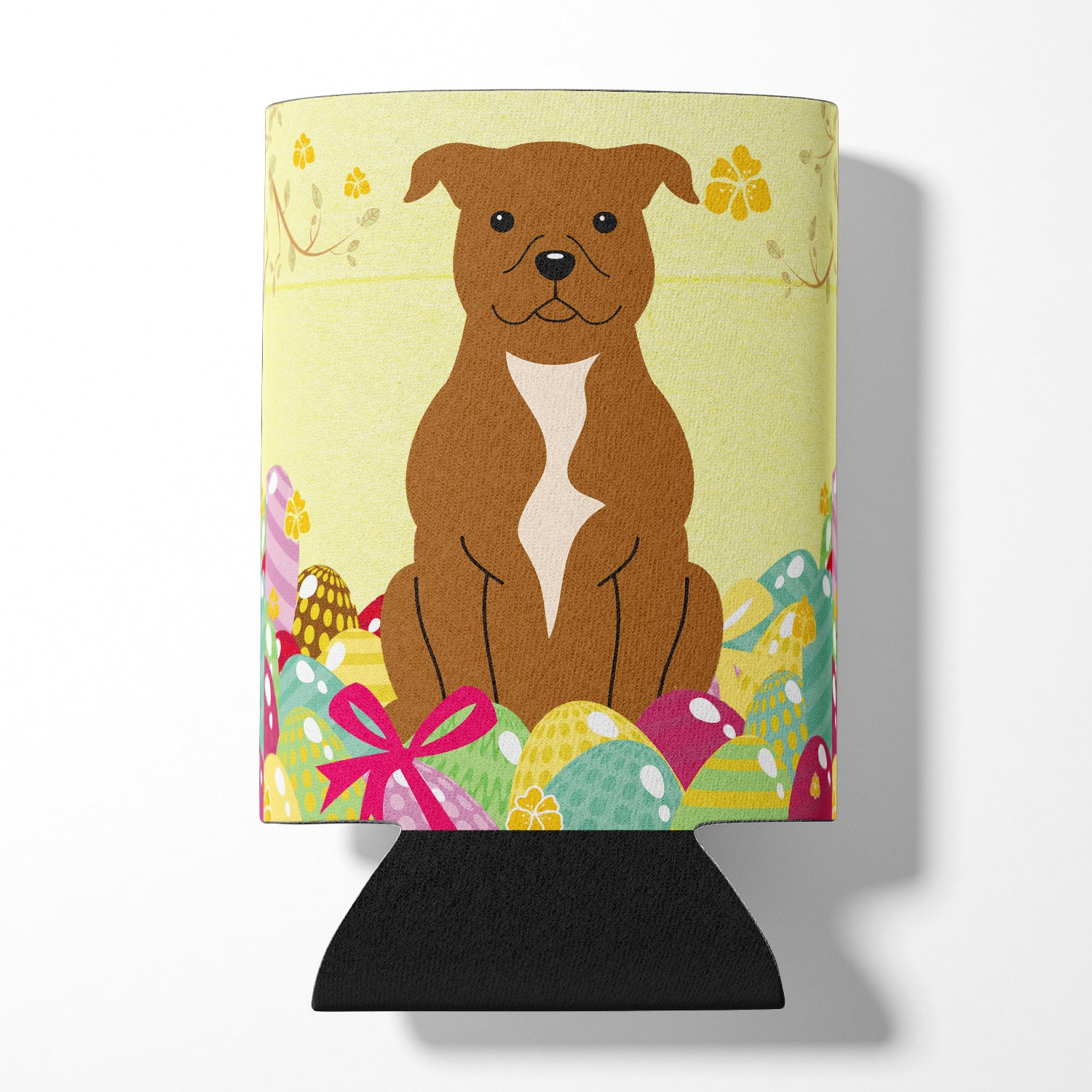 Easter Eggs Staffordshire Bull Terrier Brown Can or Bottle Hugger BB6047CC  the-store.com.