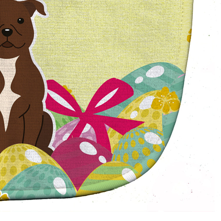 Easter Eggs Staffordshire Bull Terrier Chocolate Baby Bib BB6048BIB - the-store.com