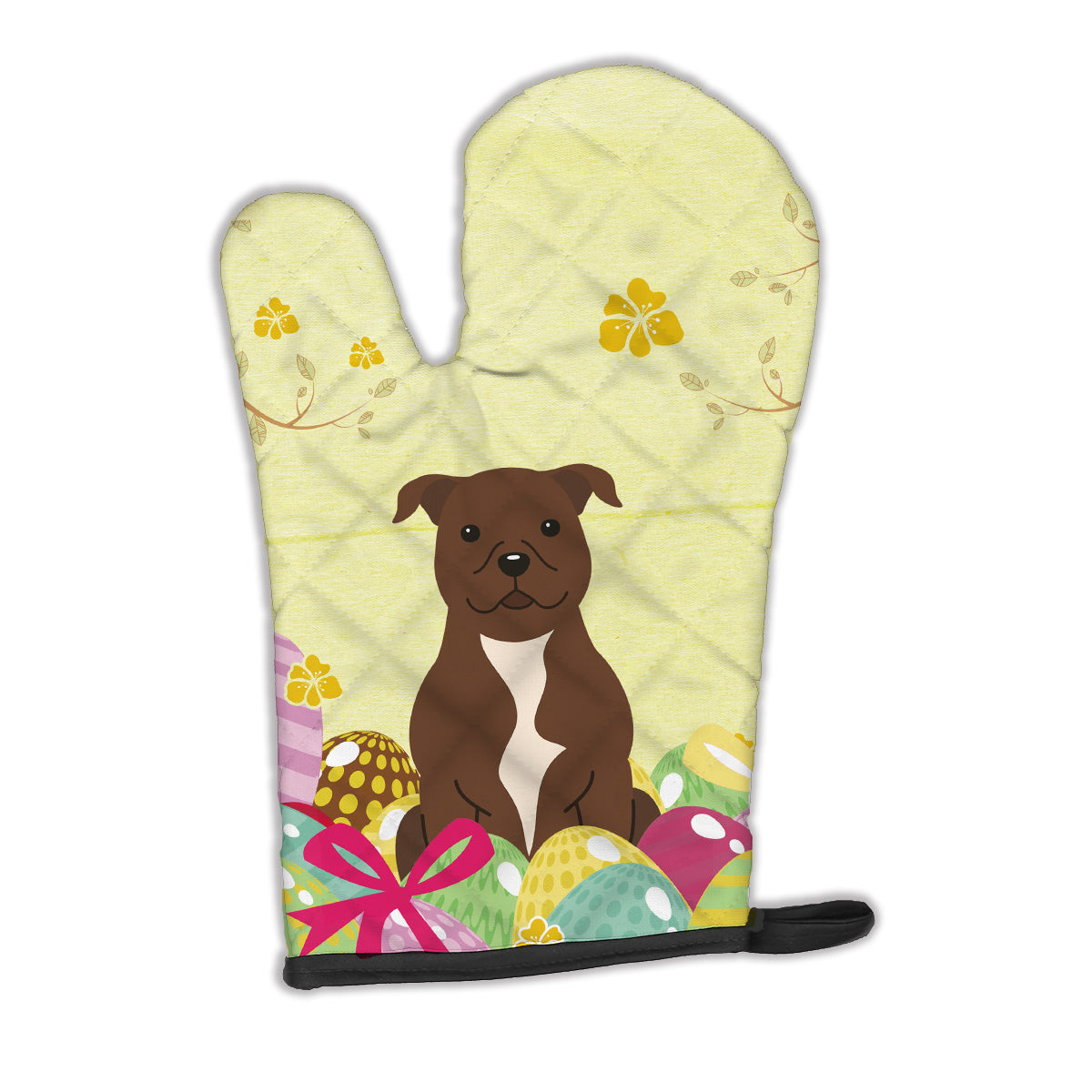 Easter Eggs Staffordshire Bull Terrier Chocolate Oven Mitt BB6048OVMT  the-store.com.