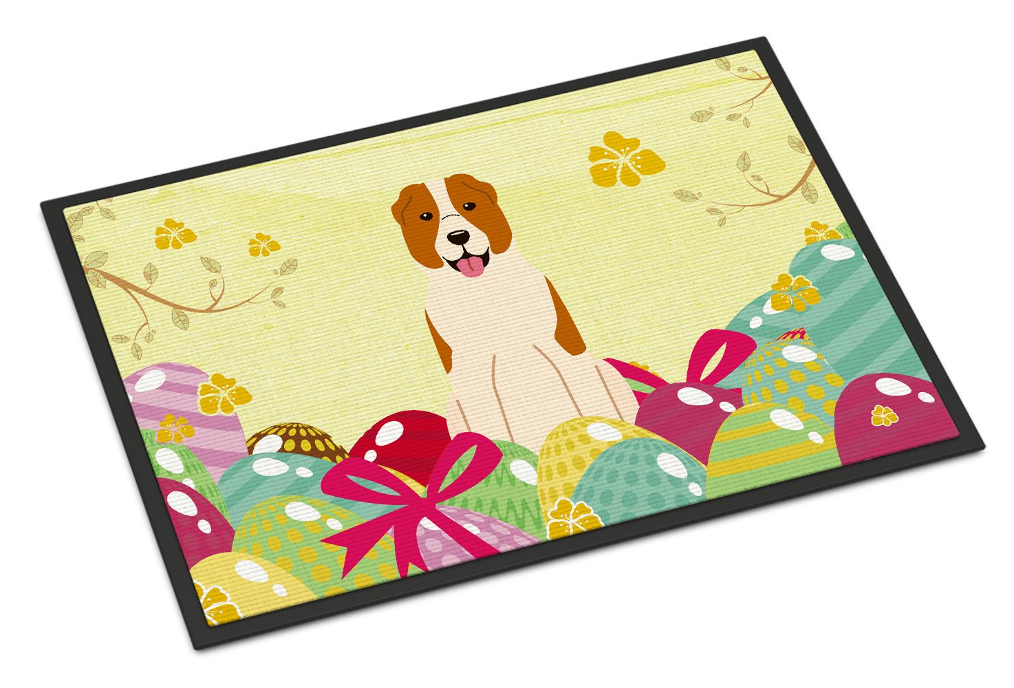 Easter Eggs Central Asian Shepherd Dog Indoor or Outdoor Mat 24x36 BB6049JMAT by Caroline's Treasures