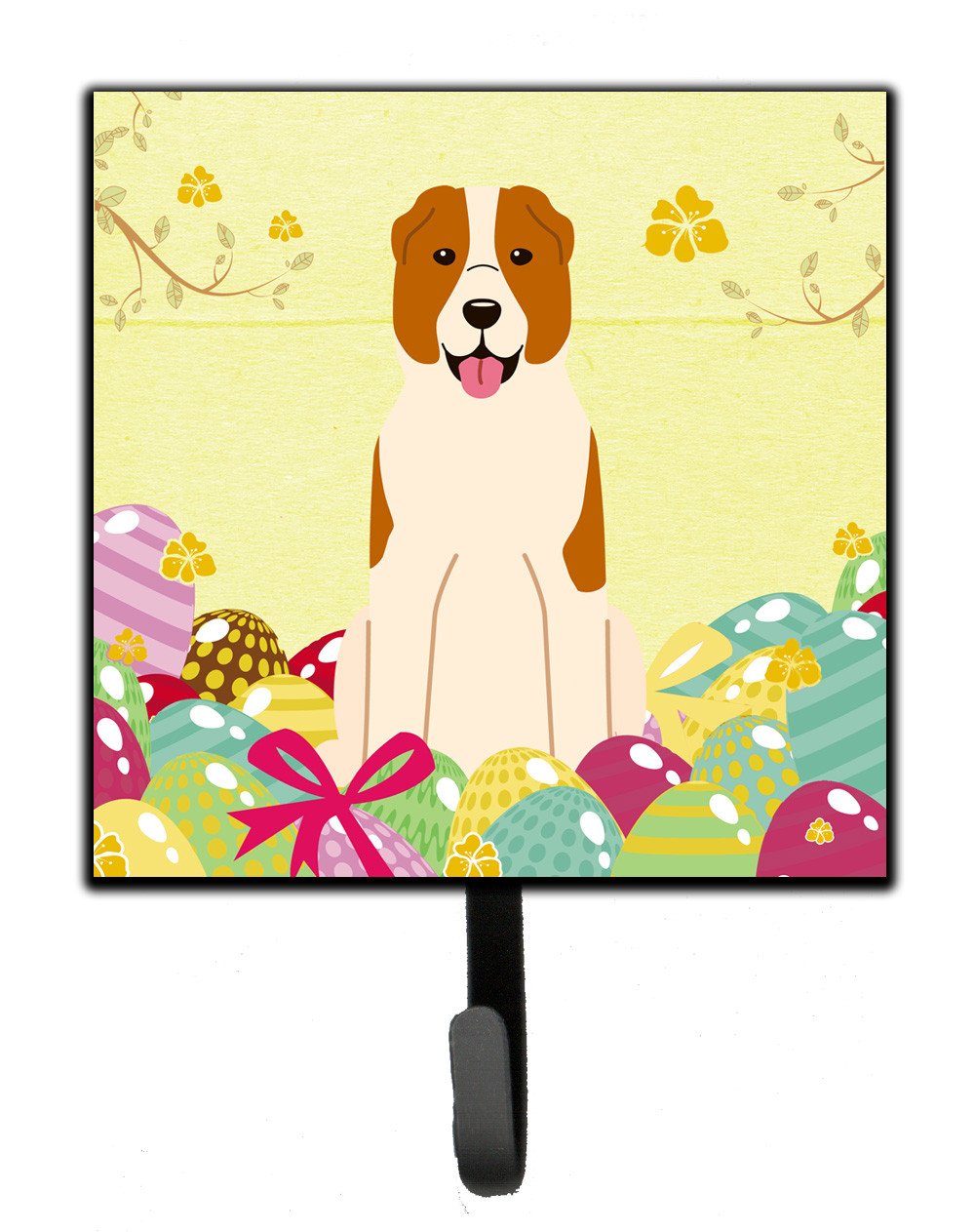 Easter Eggs Central Asian Shepherd Dog Leash or Key Holder BB6049SH4 by Caroline&#39;s Treasures