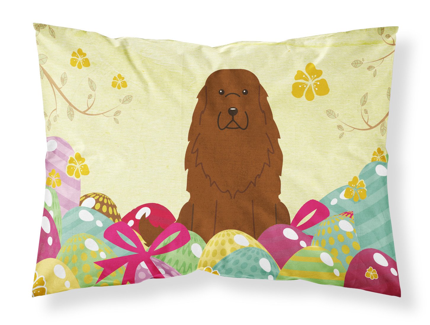 Easter Eggs Caucasian Shepherd Dog Fabric Standard Pillowcase BB6050PILLOWCASE by Caroline's Treasures