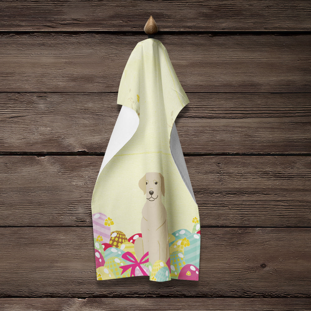 Easter Eggs Yellow Labrador Kitchen Towel BB6055KTWL - the-store.com