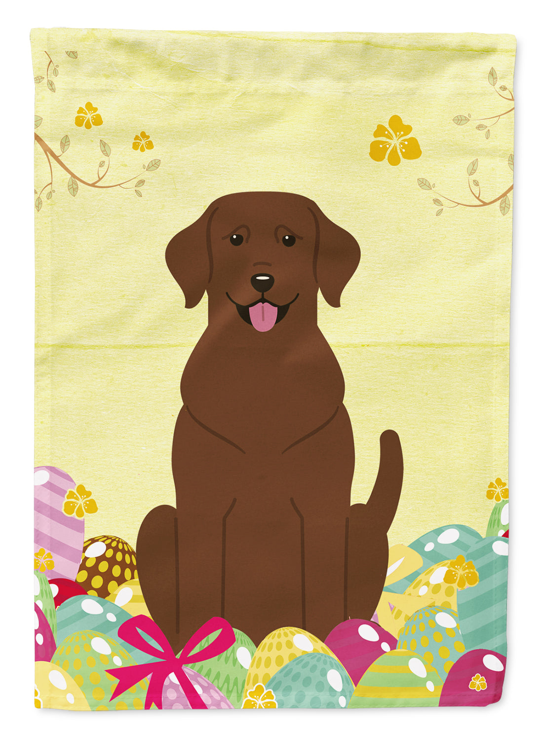 Easter Eggs Chocolate Labrador Flag Canvas House Size BB6056CHF  the-store.com.