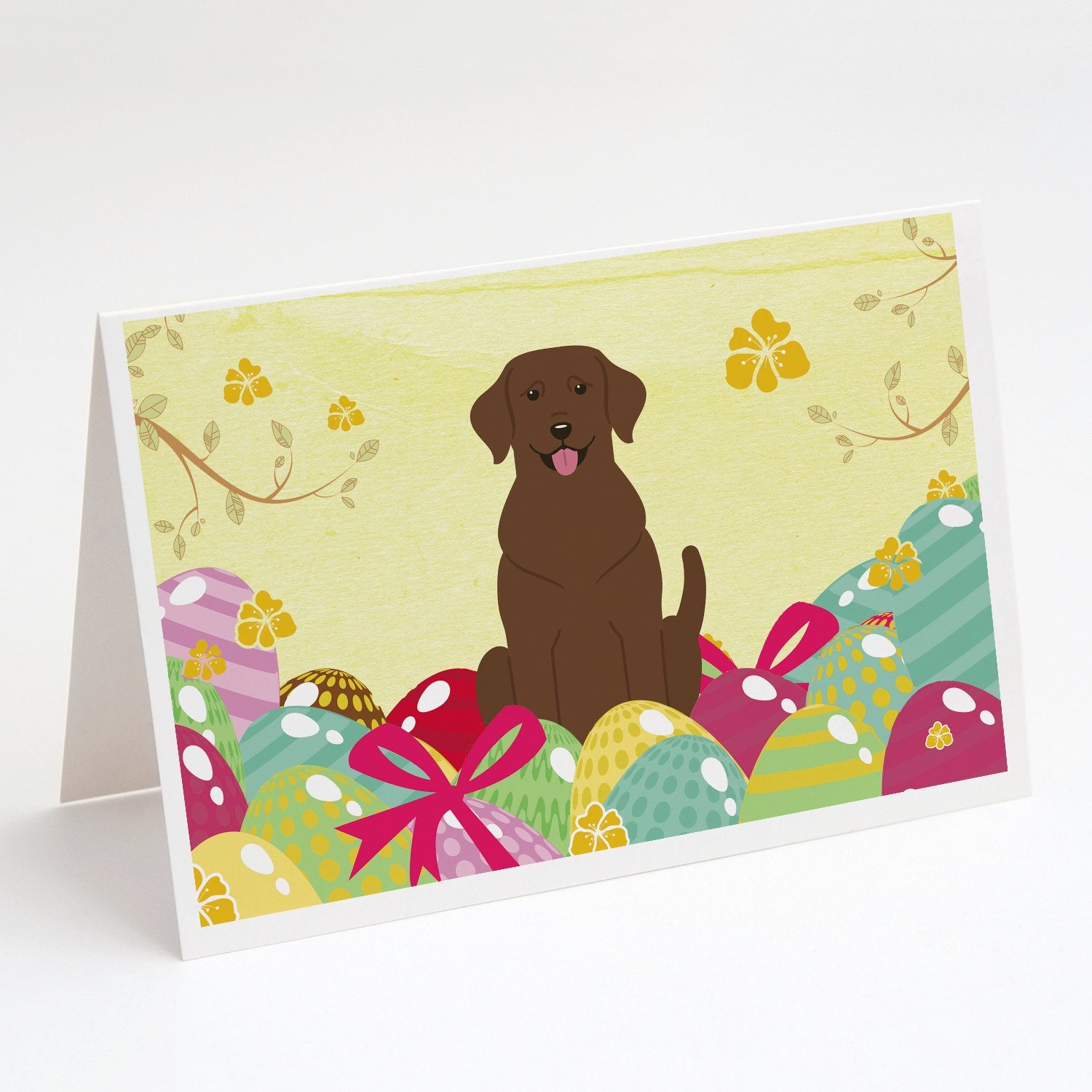 Buy this Easter Eggs Chocolate Labrador Greeting Cards and Envelopes Pack of 8