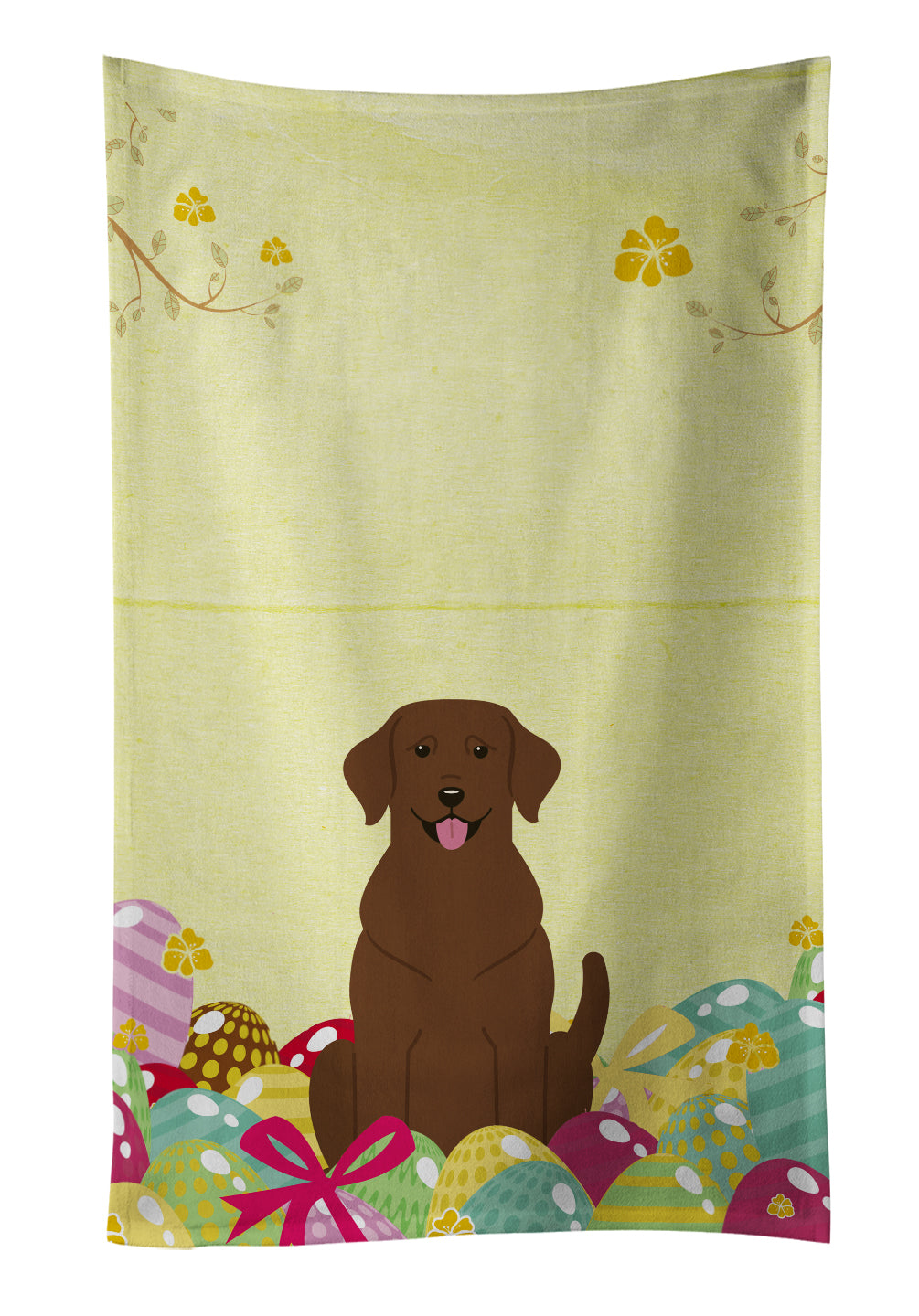 Easter Eggs Chocolate Labrador Kitchen Towel BB6056KTWL - the-store.com