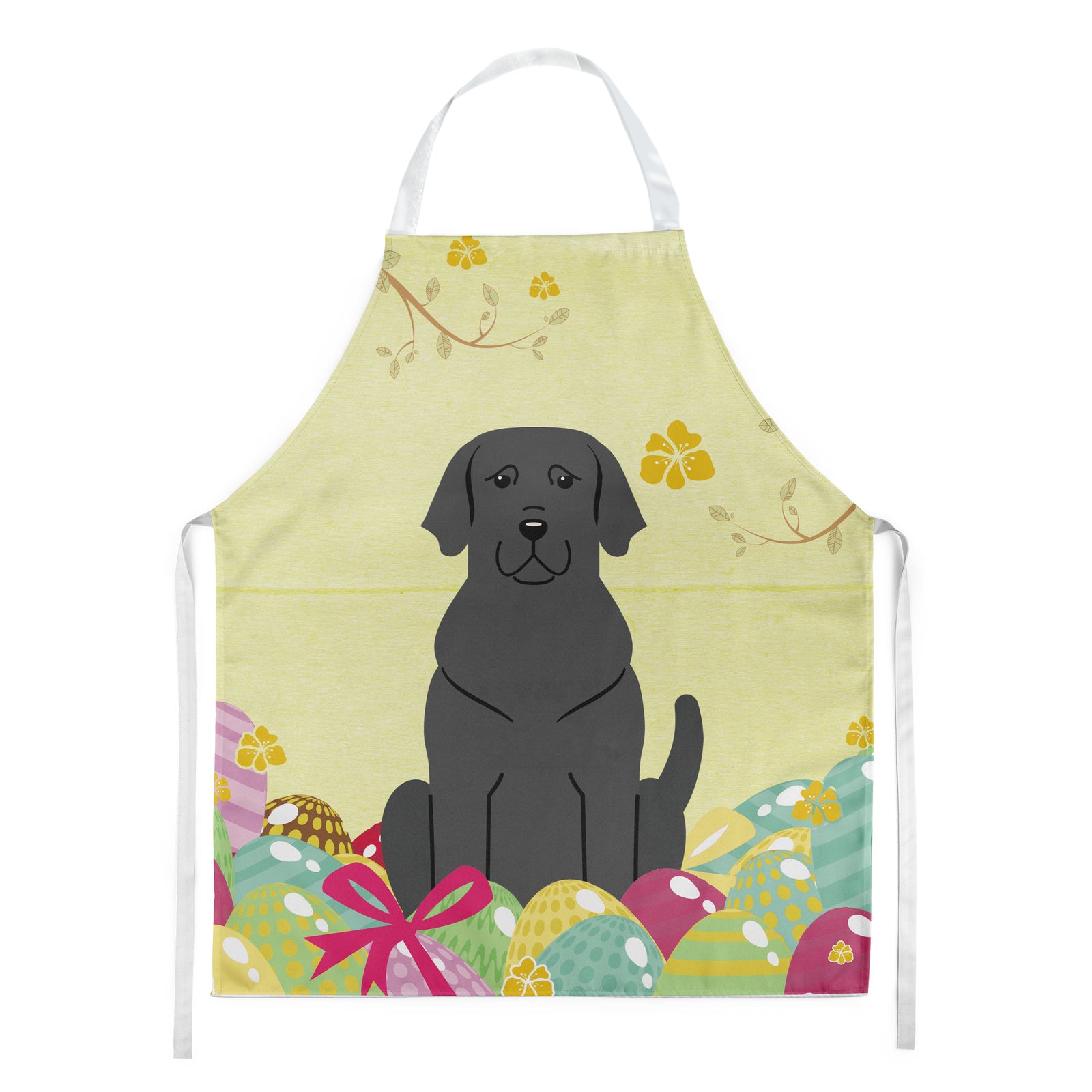 Easter Eggs Black Labrador Apron BB6057APRON  the-store.com.