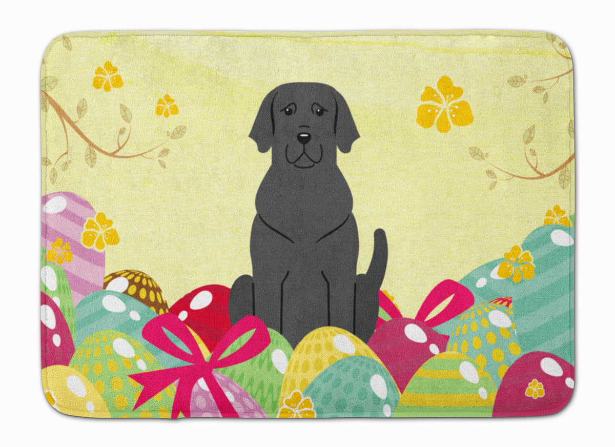 Easter Eggs Black Labrador Machine Washable Memory Foam Mat BB6057RUG - the-store.com