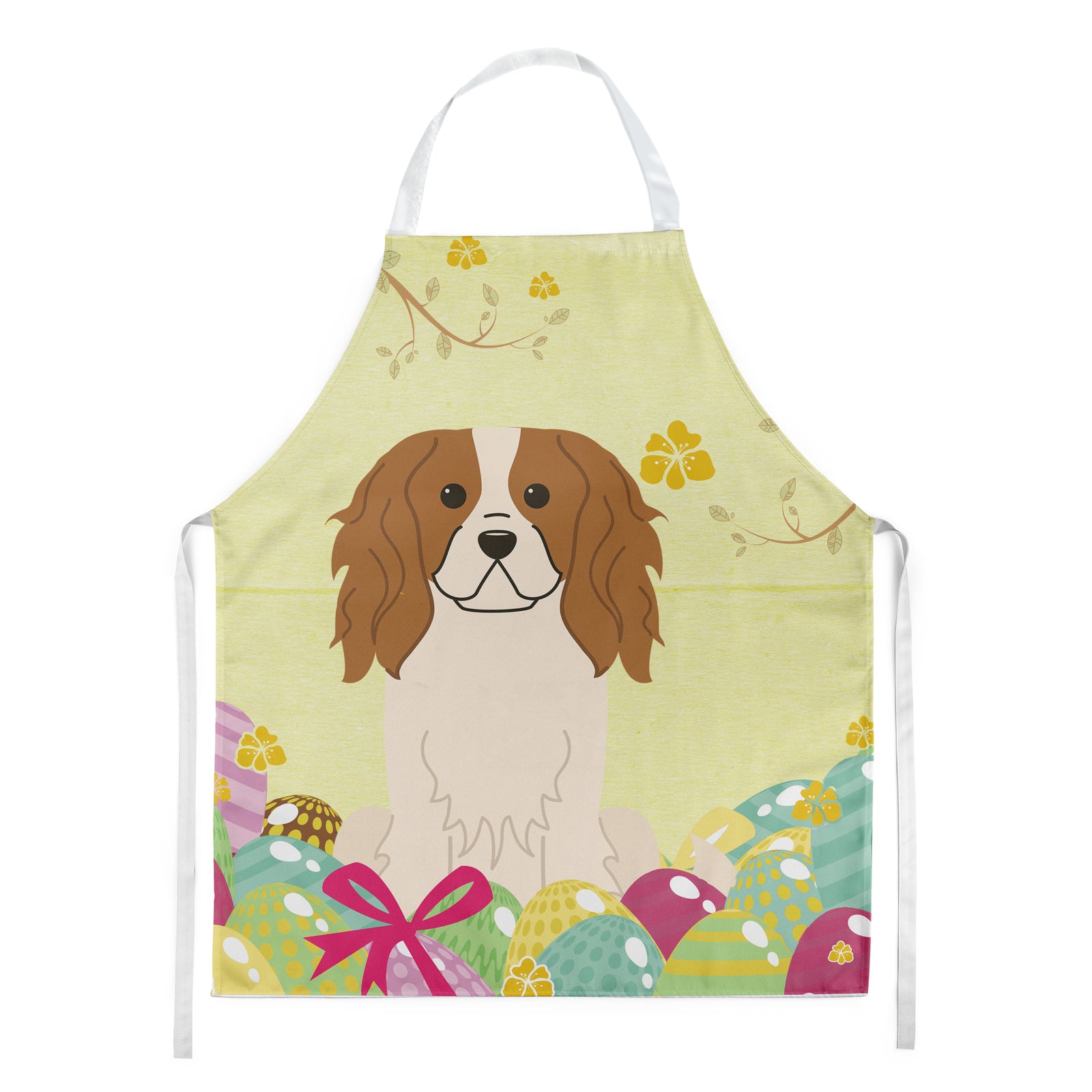 Easter Eggs Cavalier Spaniel Apron BB6058APRON  the-store.com.