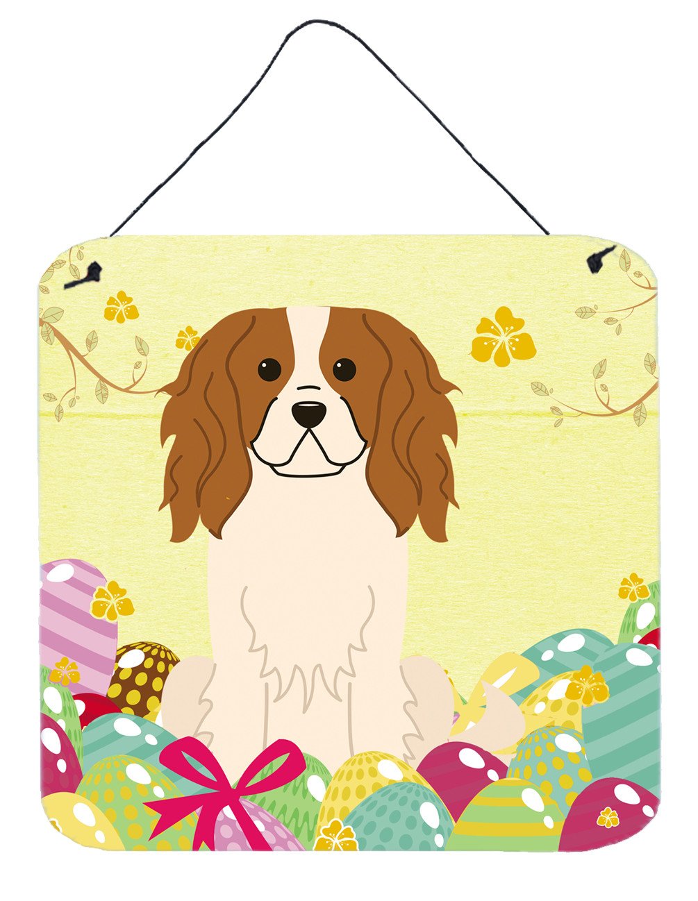 Easter Eggs Cavalier Spaniel Wall or Door Hanging Prints BB6058DS66 by Caroline's Treasures