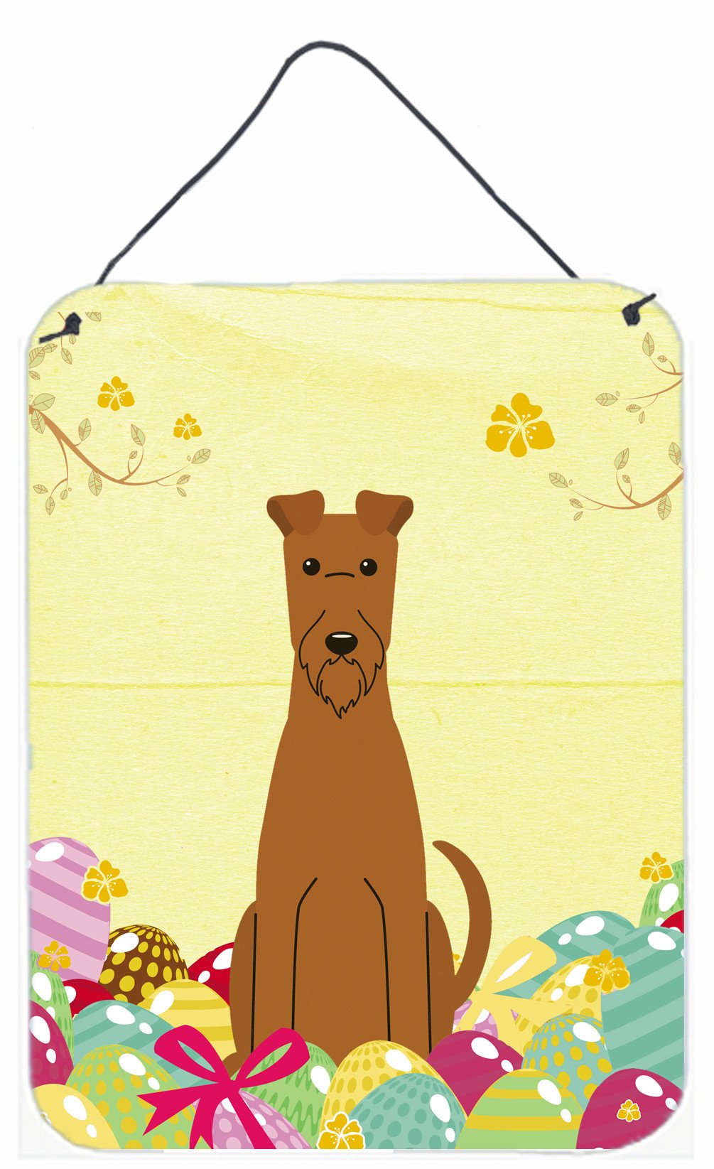 Easter Eggs Irish Terrier Wall or Door Hanging Prints BB6062DS1216 by Caroline&#39;s Treasures