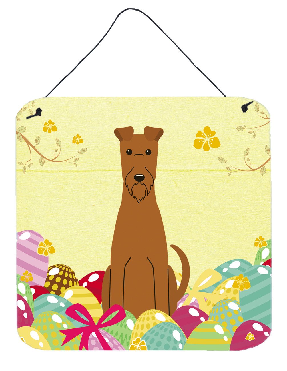 Easter Eggs Irish Terrier Wall or Door Hanging Prints BB6062DS66 by Caroline&#39;s Treasures