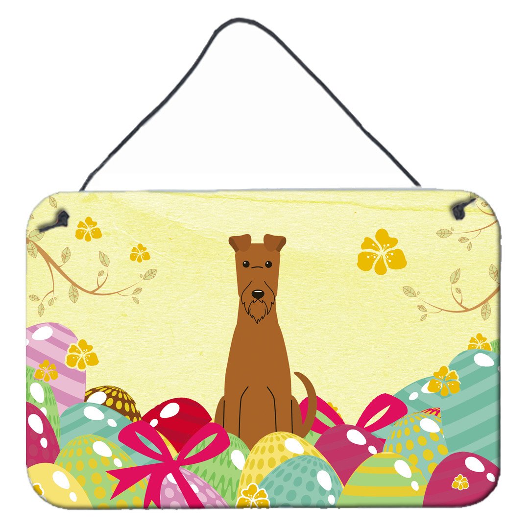 Easter Eggs Irish Terrier Wall or Door Hanging Prints BB6062DS812 by Caroline's Treasures