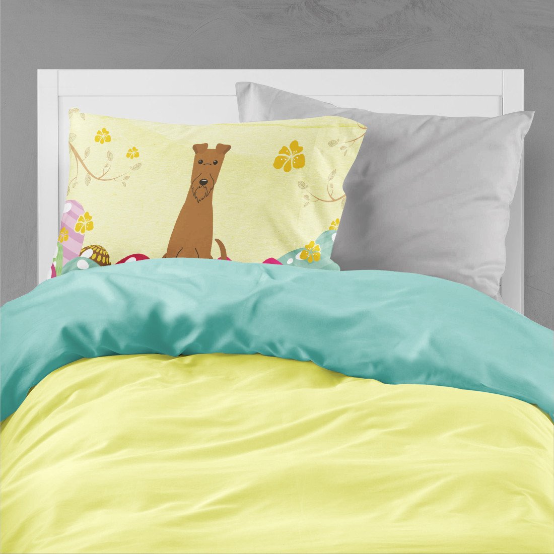 Easter Eggs Irish Terrier Fabric Standard Pillowcase BB6062PILLOWCASE by Caroline's Treasures