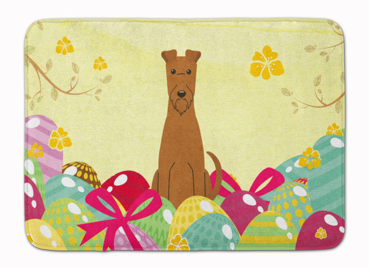 Easter Eggs Irish Terrier Machine Washable Memory Foam Mat BB6062RUG - the-store.com