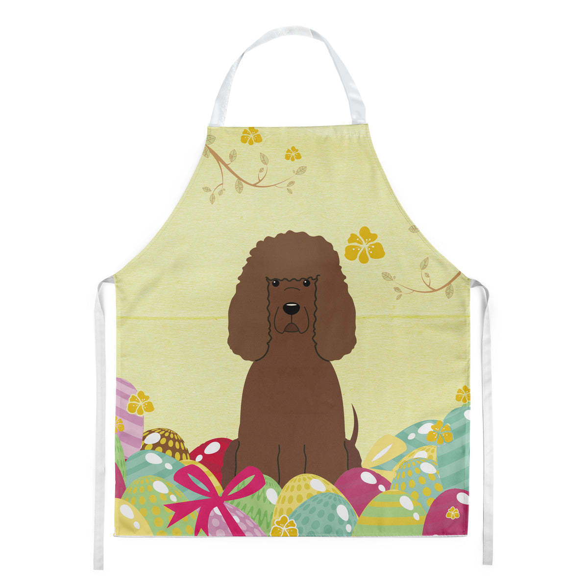 Easter Eggs Irish Water Spaniel Apron BB6063APRON  the-store.com.